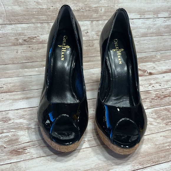 cole haan nike air heels peep toe